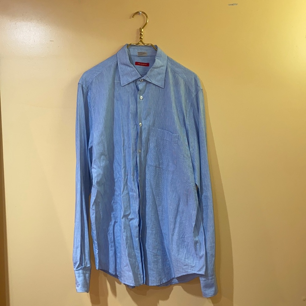 Men’s Thin Striped Button Shirt XXL